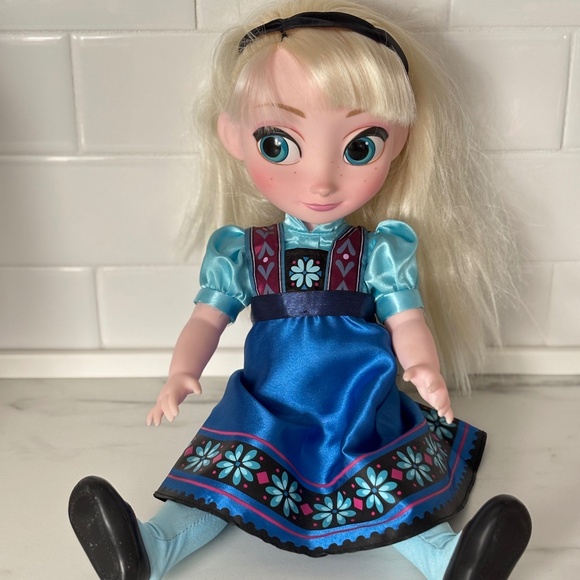 DISNEY Store ELSA Animators Collection Frozen Toddler Doll 15" Blue Dress Shoes - Picture 6 of 13